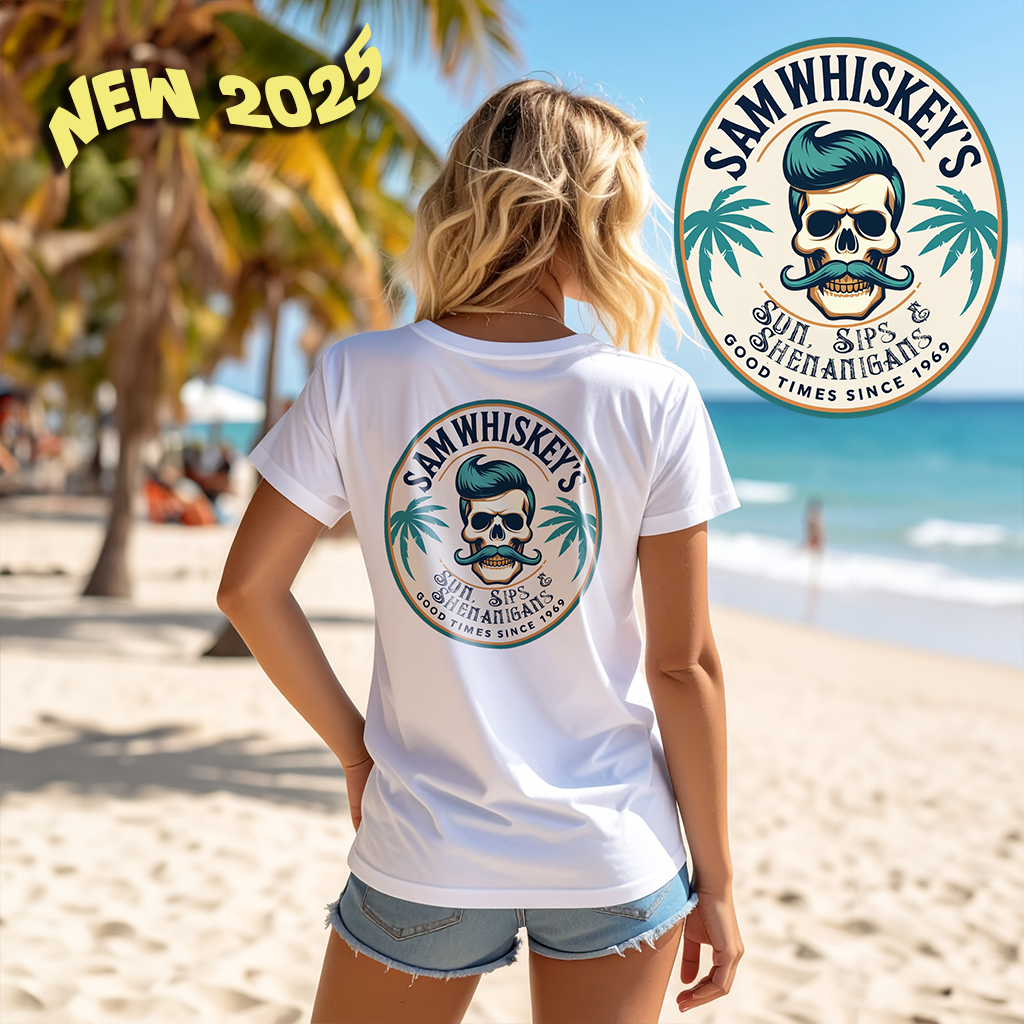 SW BEACH 2025 SUN, SIPS & SHENANIGANS TEE