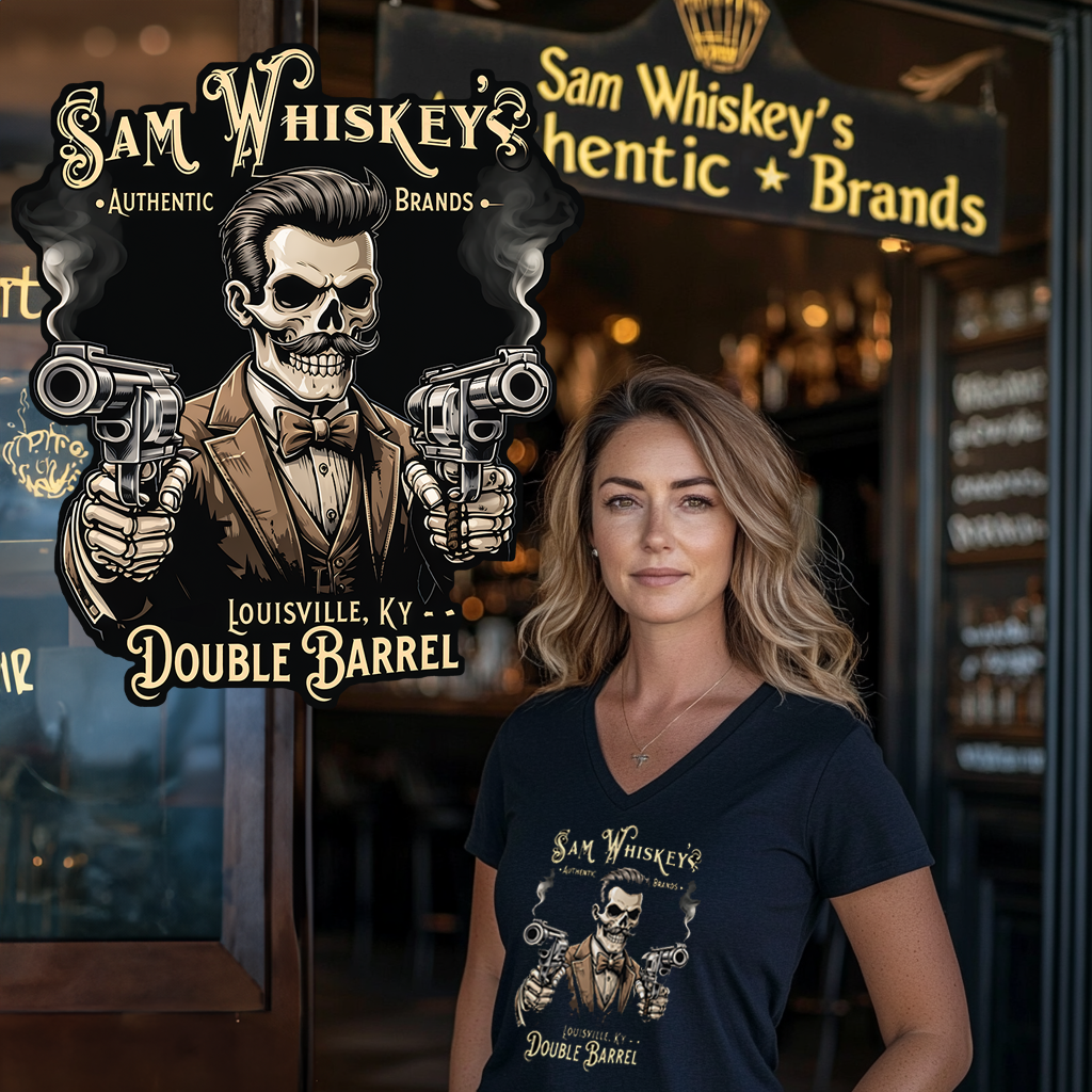 SAM WHISKEY'S AUTHENTIC BRANDS "DOUBLE BARREL" TEE